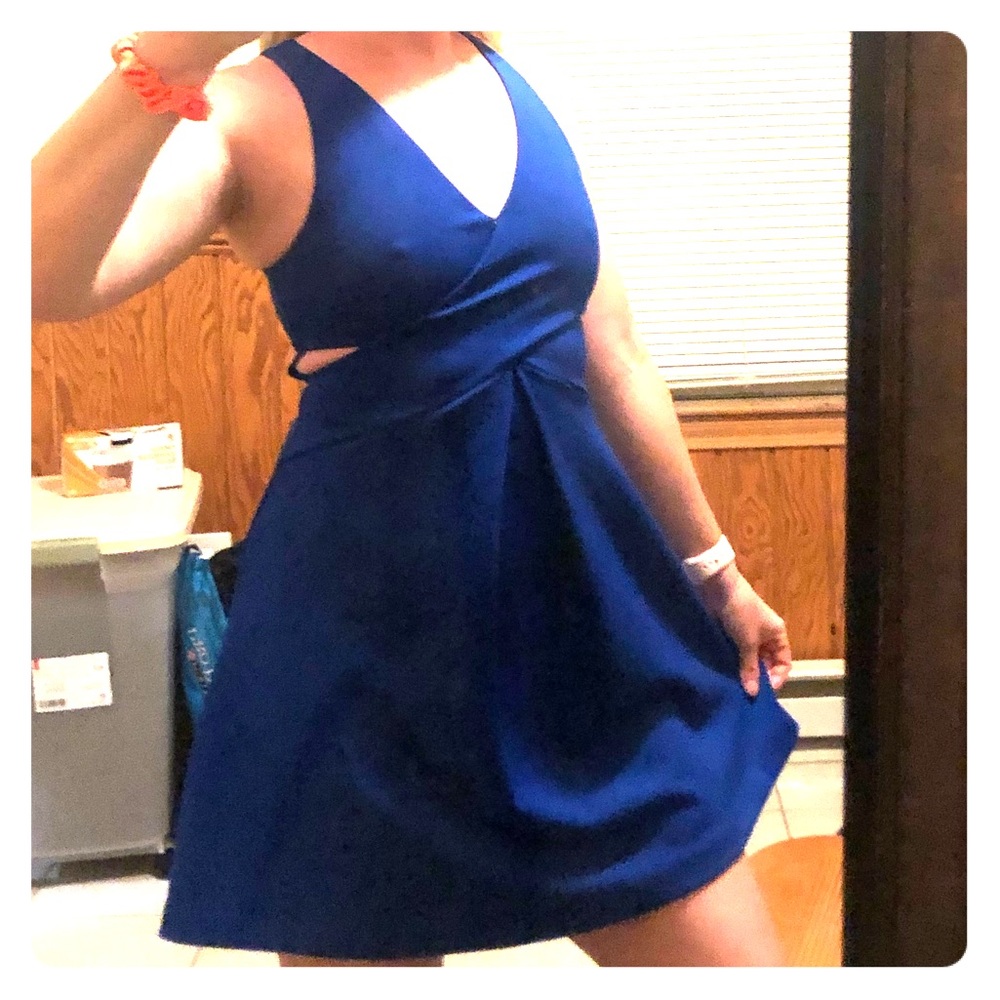 EXPRESS side cut-out fit and flare dress